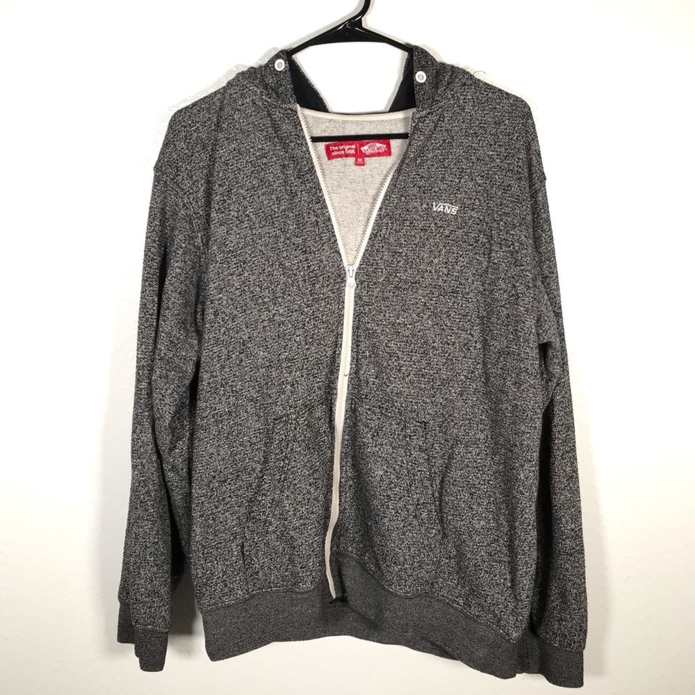 Vintage Vans Black and White Zip Up Hoodie